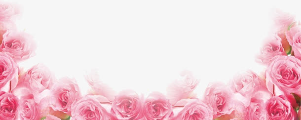 粉色浪漫唯美玫瑰边框
