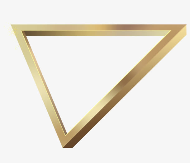 金色立体三角框架