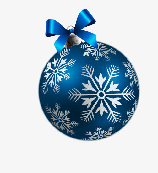 蓝色圣诞节铃铛礼物