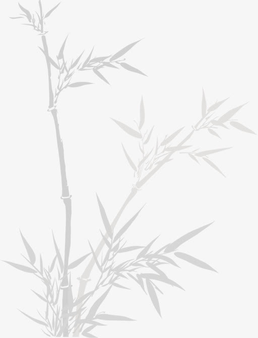 灰色水墨竹子竹叶