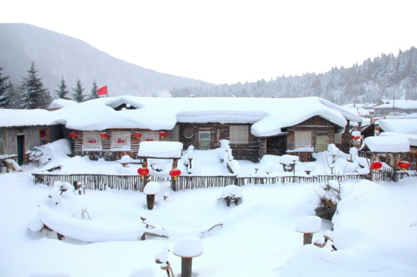 中国雪乡雪景PNG透明图，高清装饰元素与PSD设计素材下载