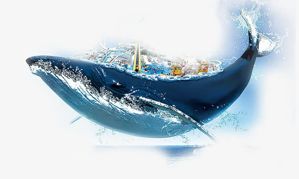海浪鲸鱼元素