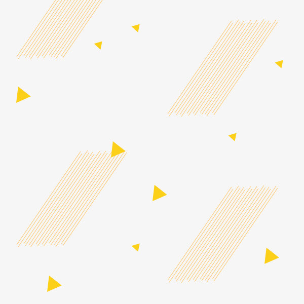 黄色三角和线条漂浮素材