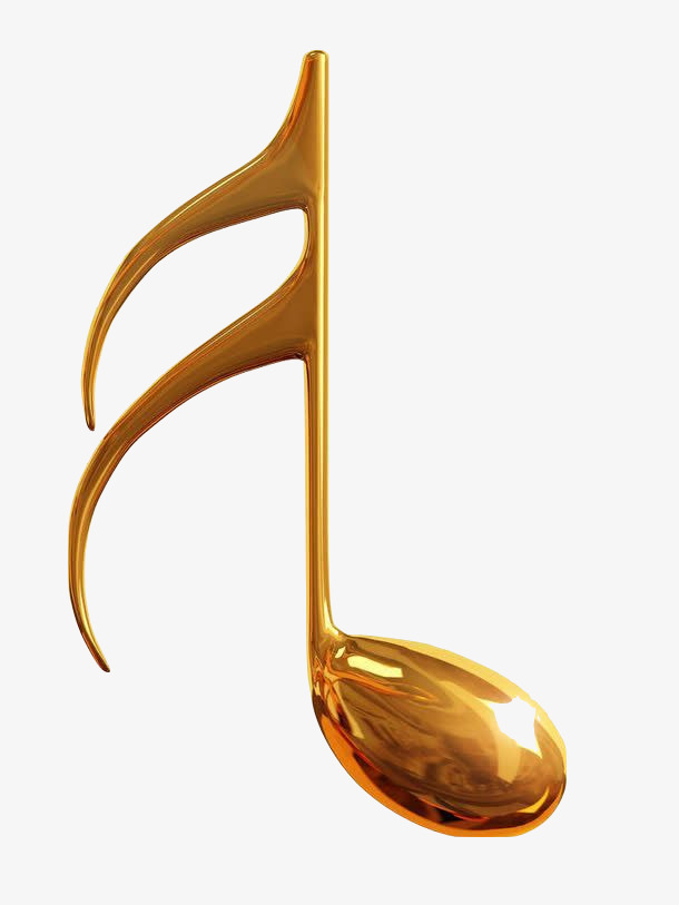 金色立体音乐符号
