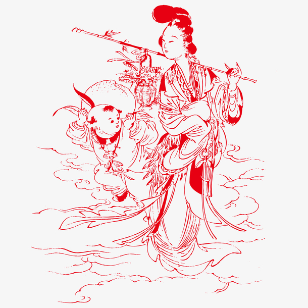 春节元素 新年 传统文化  剪纸