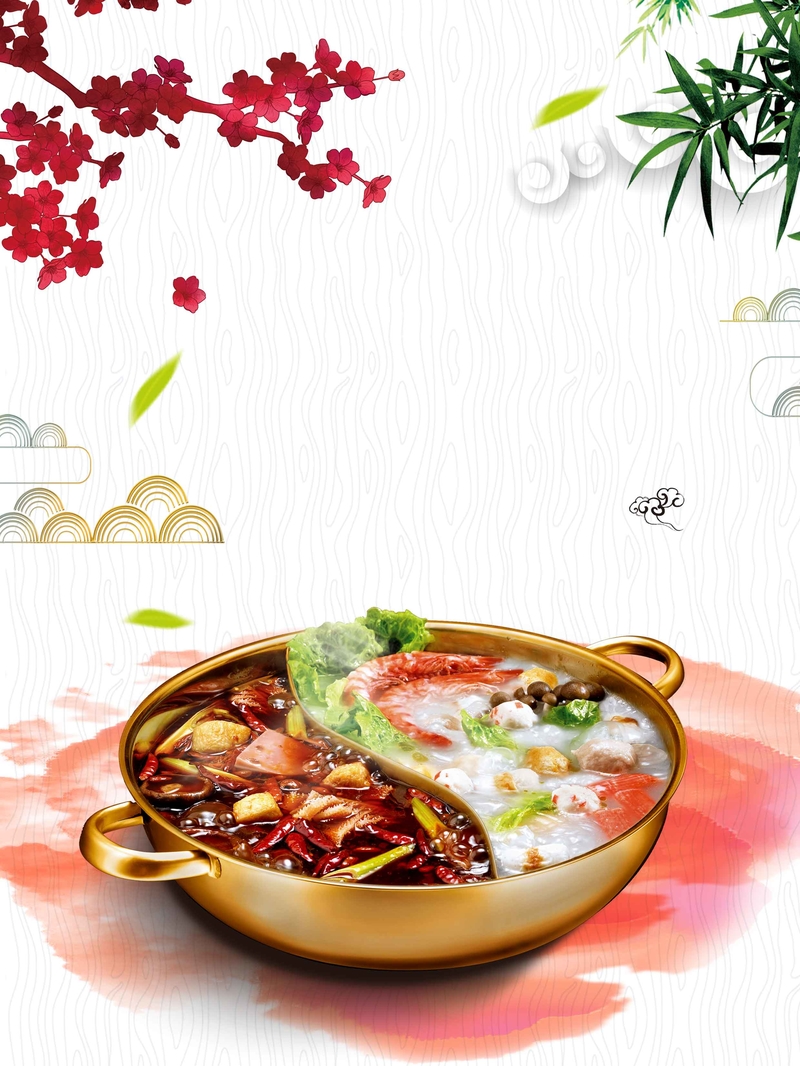 中国风火锅餐饮美食