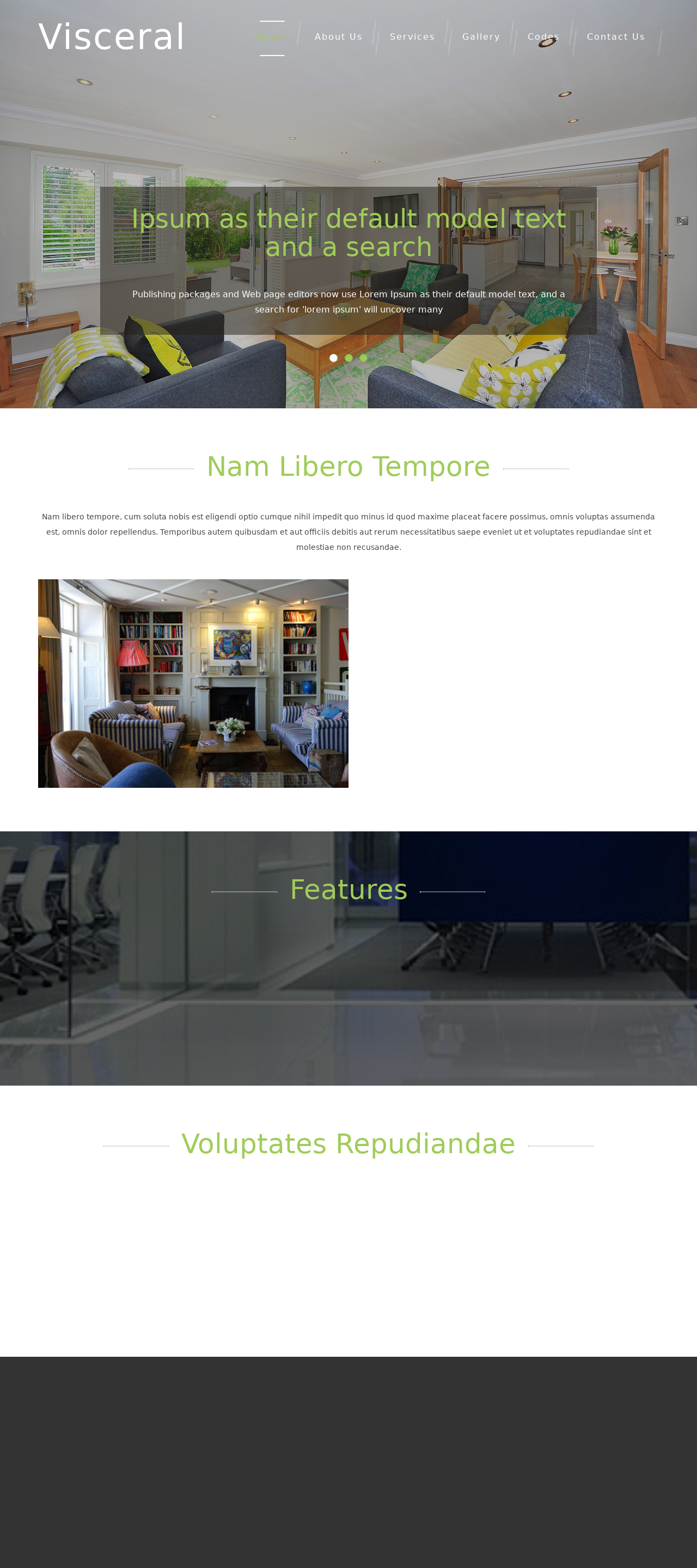 绿色小清新室内装修网站html模板