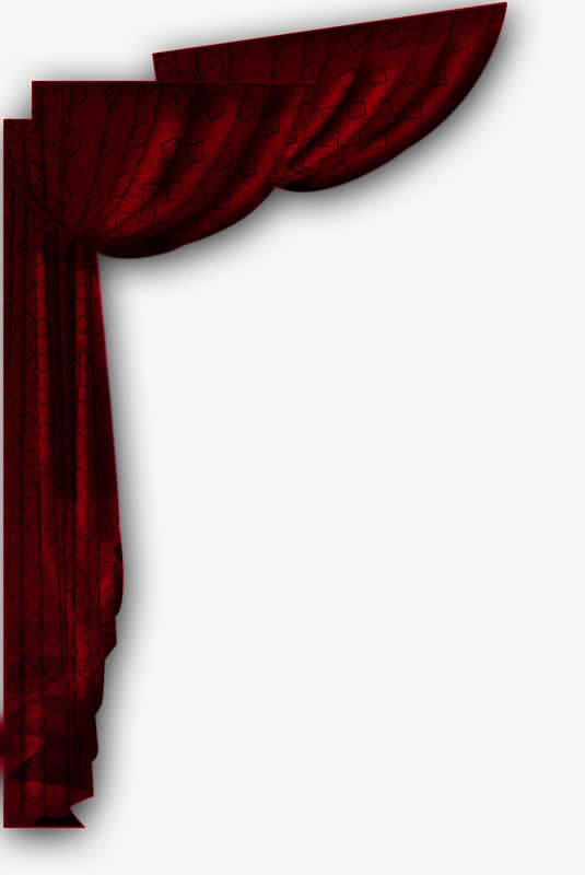 古典红色窗帘