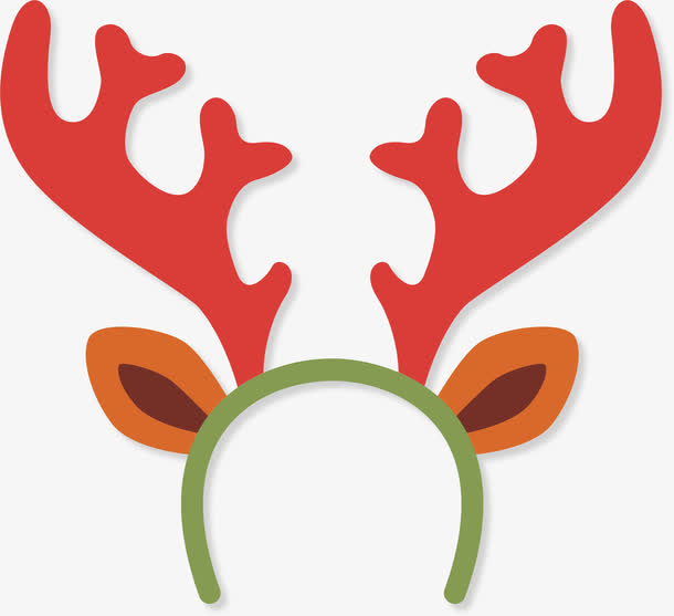 Q版圣诞鹿头PNG透明图，高清AI设计素材，免费下载迎圣诞！