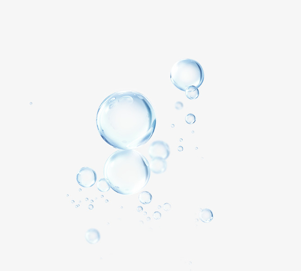 水中的气泡蓝色