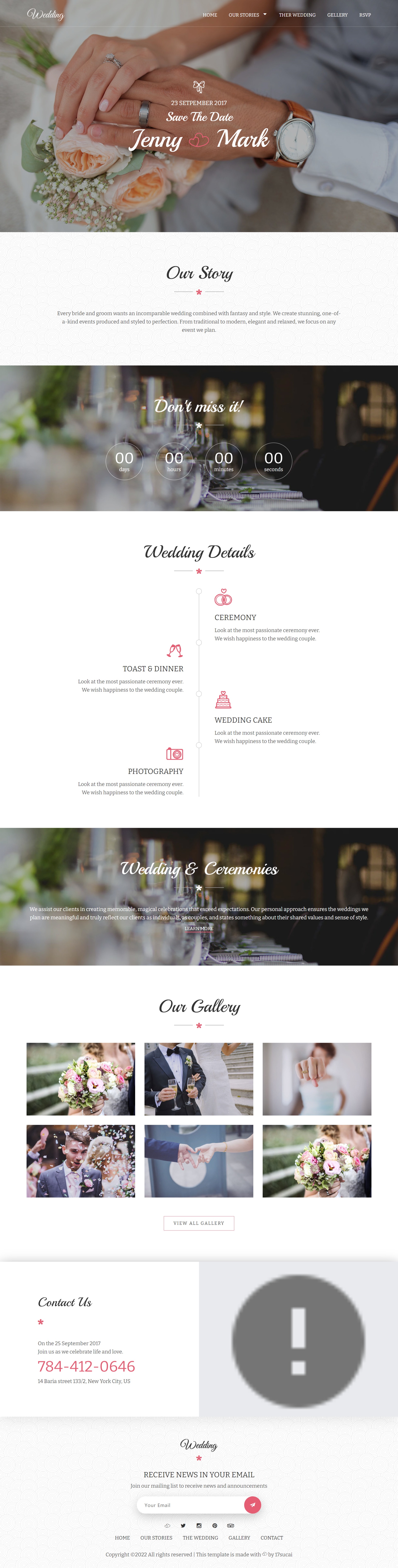 婚纱网站设计代码html，唯美的婚礼网站模板