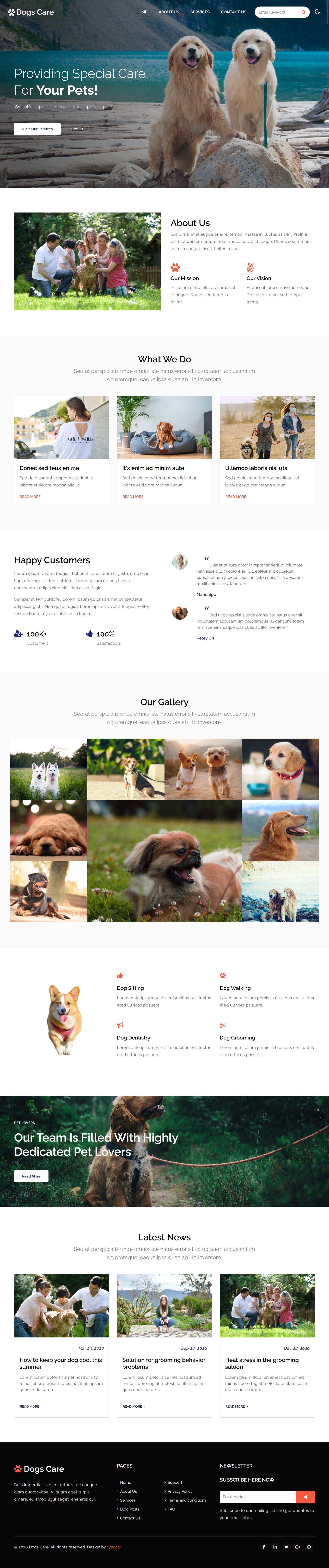 关于动物的网页设计，宠物网站页面设计代码
