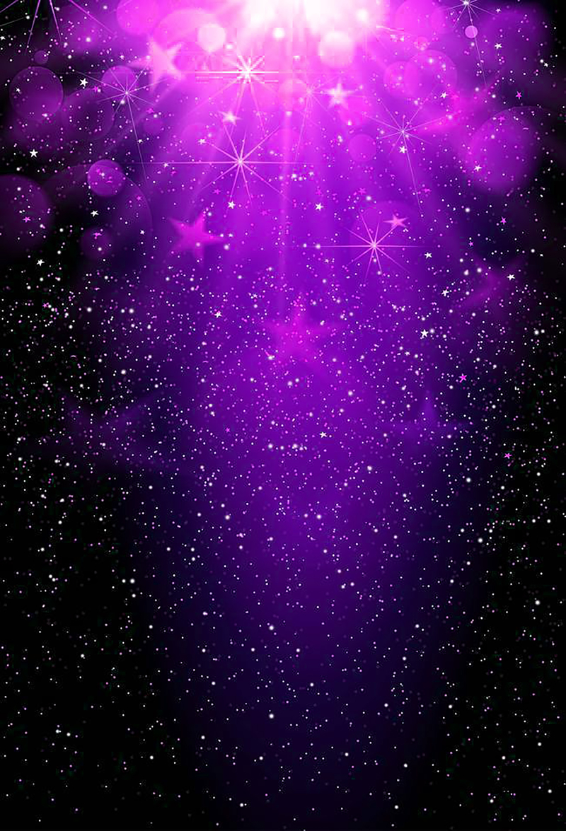 紫黑色浪漫星空背景素材