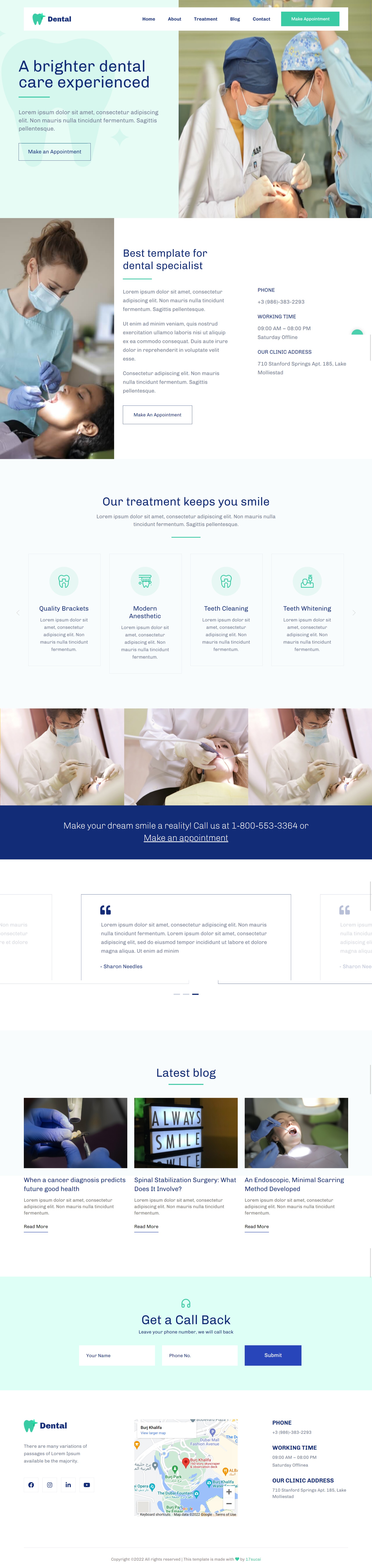 牙科医院网站源码，牙科诊所网页设计模板