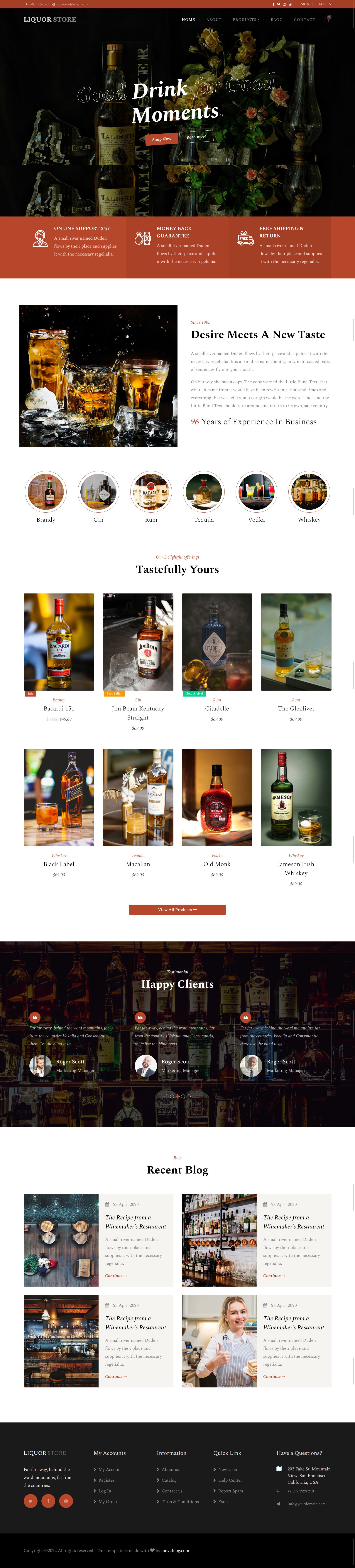 酒业网站源码模板，酒庄html代码