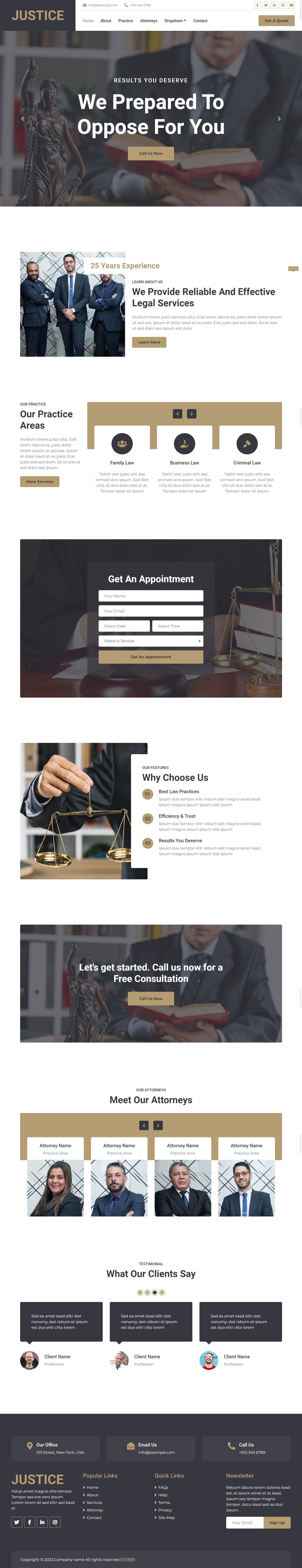 法律行业网站源码，律师事务所网站模板