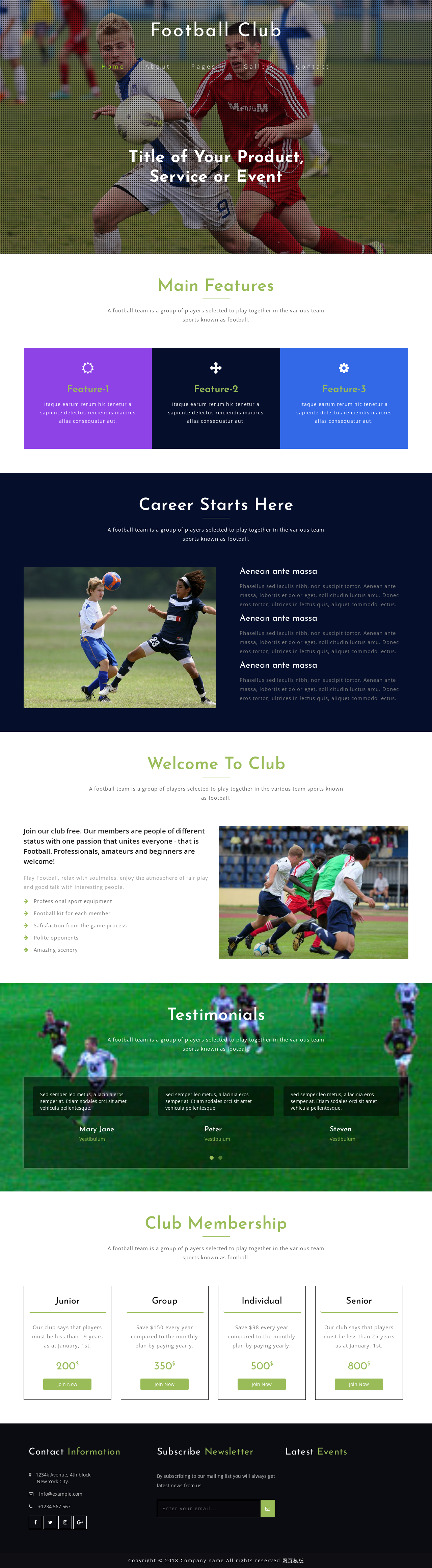 足球俱乐部网站代码，精美的足球网页设计