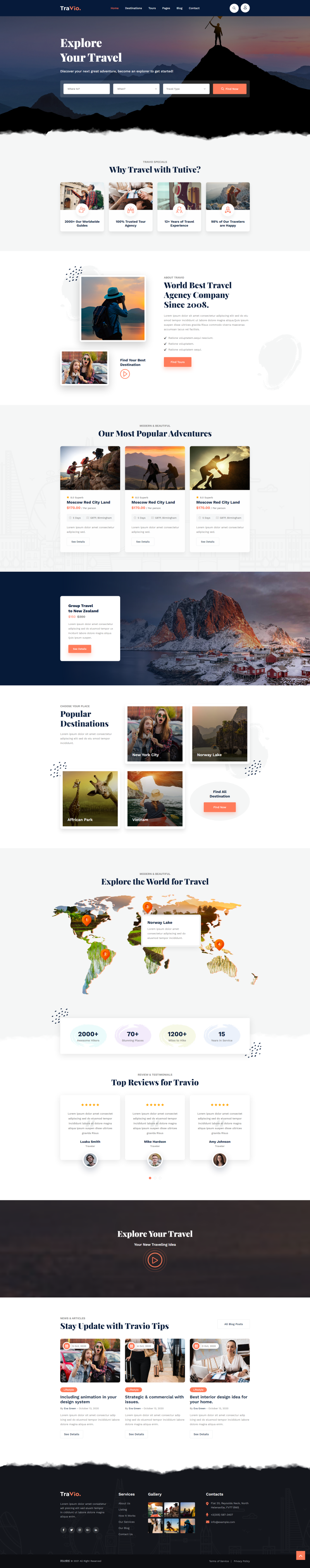旅行社网页设计模版，高质量的旅游网站的网页设计html代码