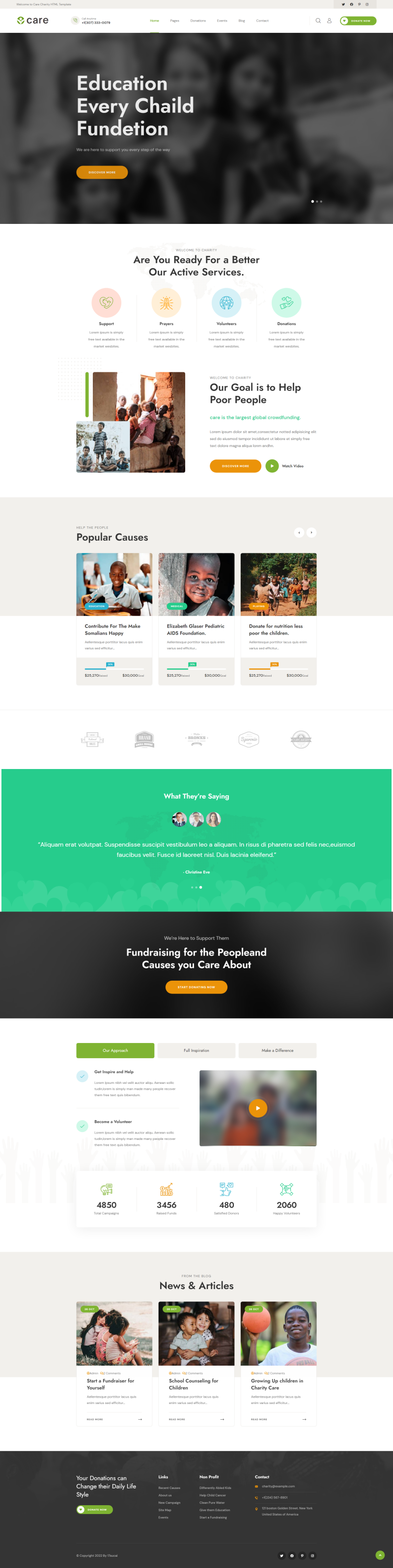 慈善组织网站模板设计，简约的爱心公益网页代码