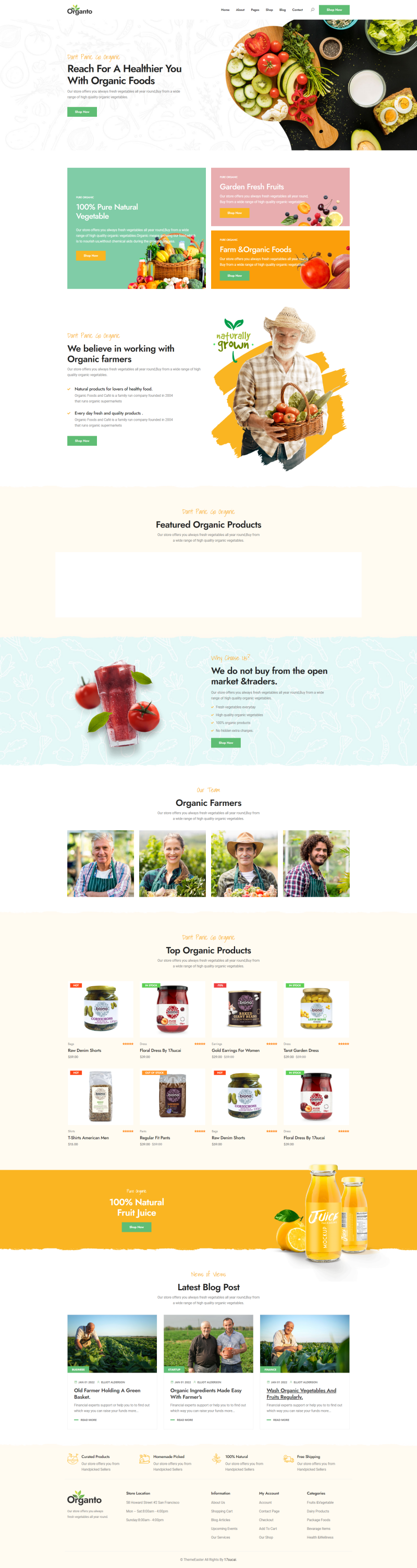 果蔬商城网站模板下载，精美的绿色果蔬网站模板设计