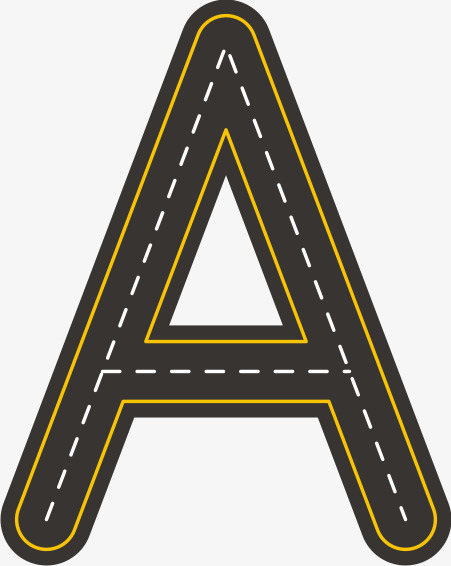 创意公路字母A