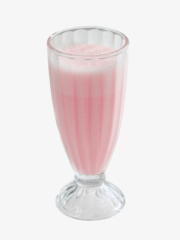 粉红色的草莓奶昔