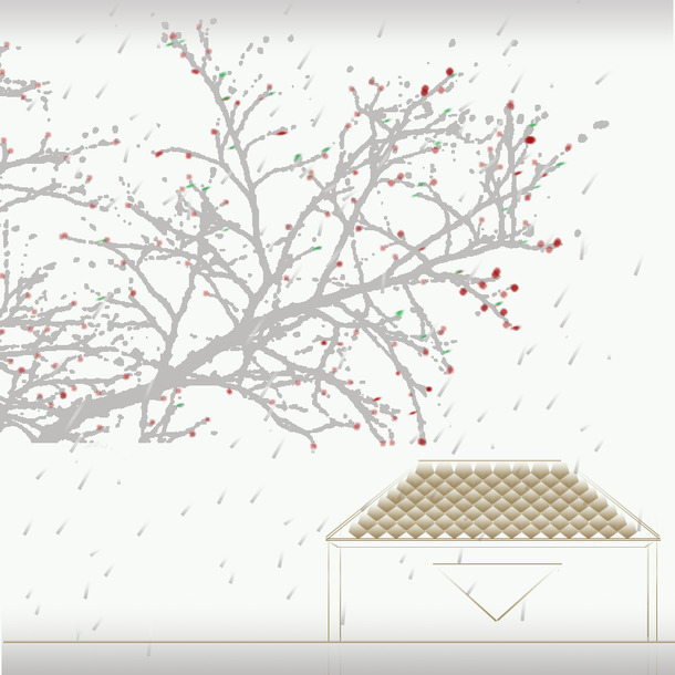 谷雨节气美图，春分主题古典中国风PNG透明背景设计素材下载