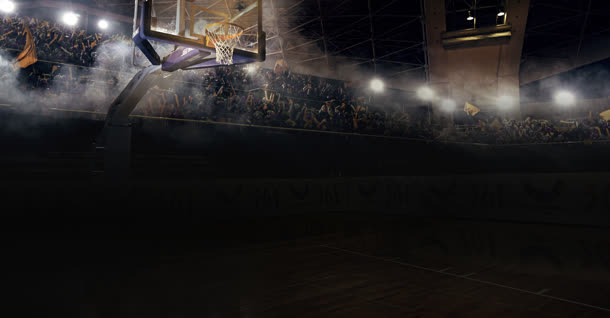 黑色篮球场海报背景