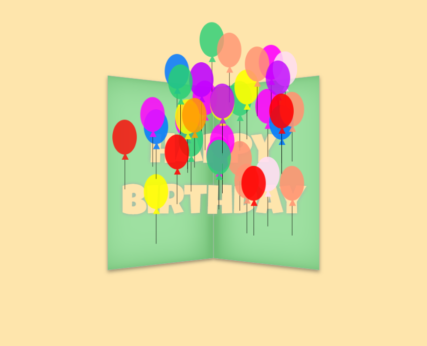 生日祝福html代码，精美的生日贺卡网页源码