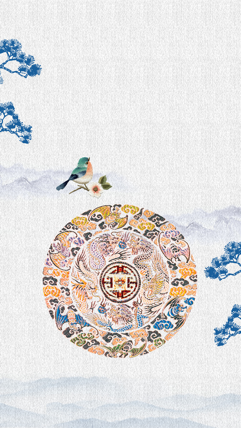 复古刺绣传统手工艺海报设计H5