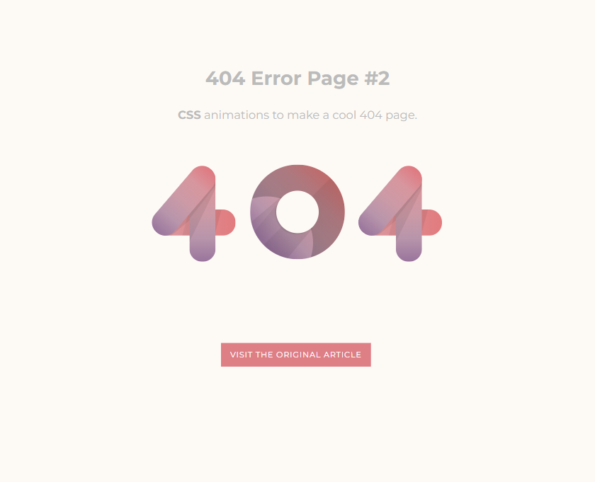 404错误页面模板，html错误页面模板