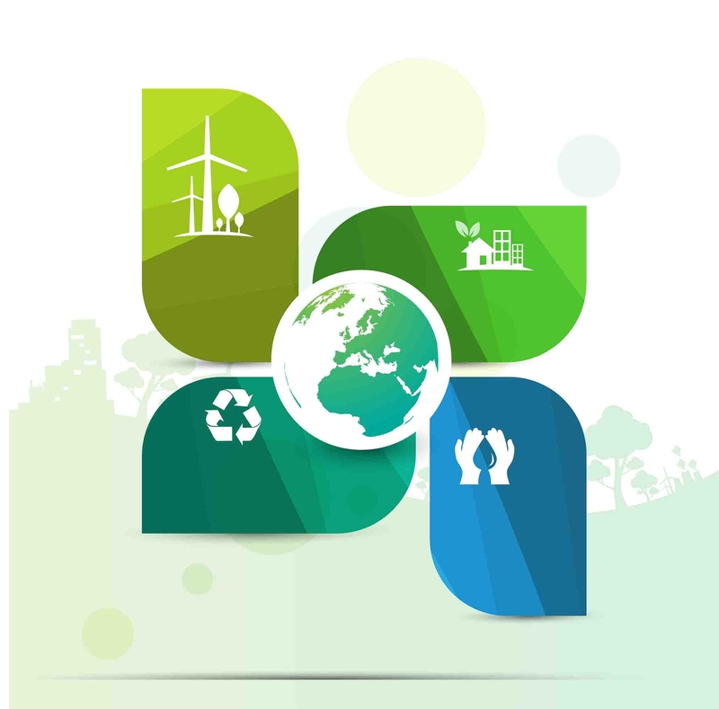 公益环保绿色拯救地球循环再生利用海报背景