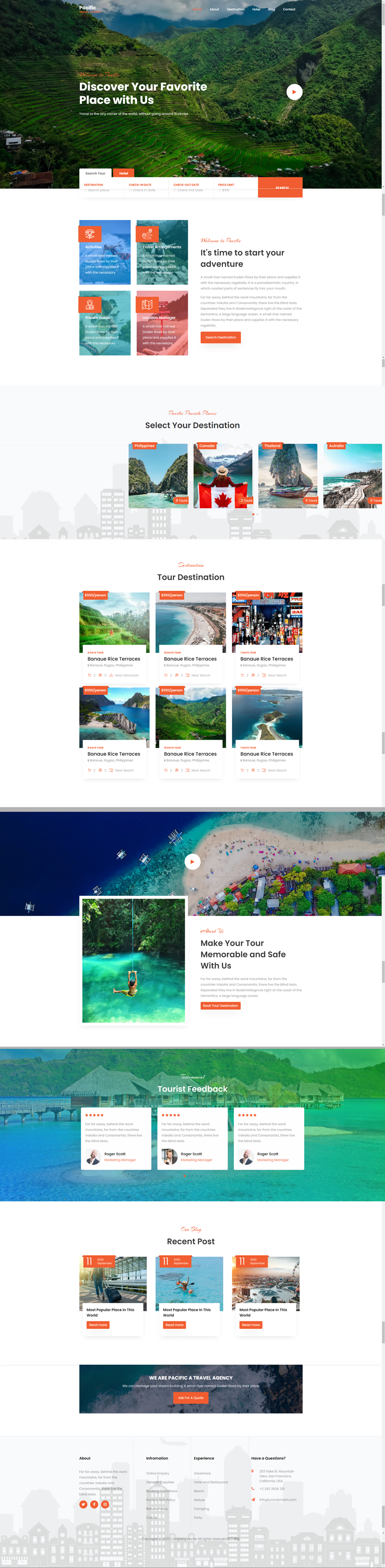 旅行社网页设计，户外旅行HTML代码