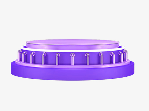 紫色梯台模特素材