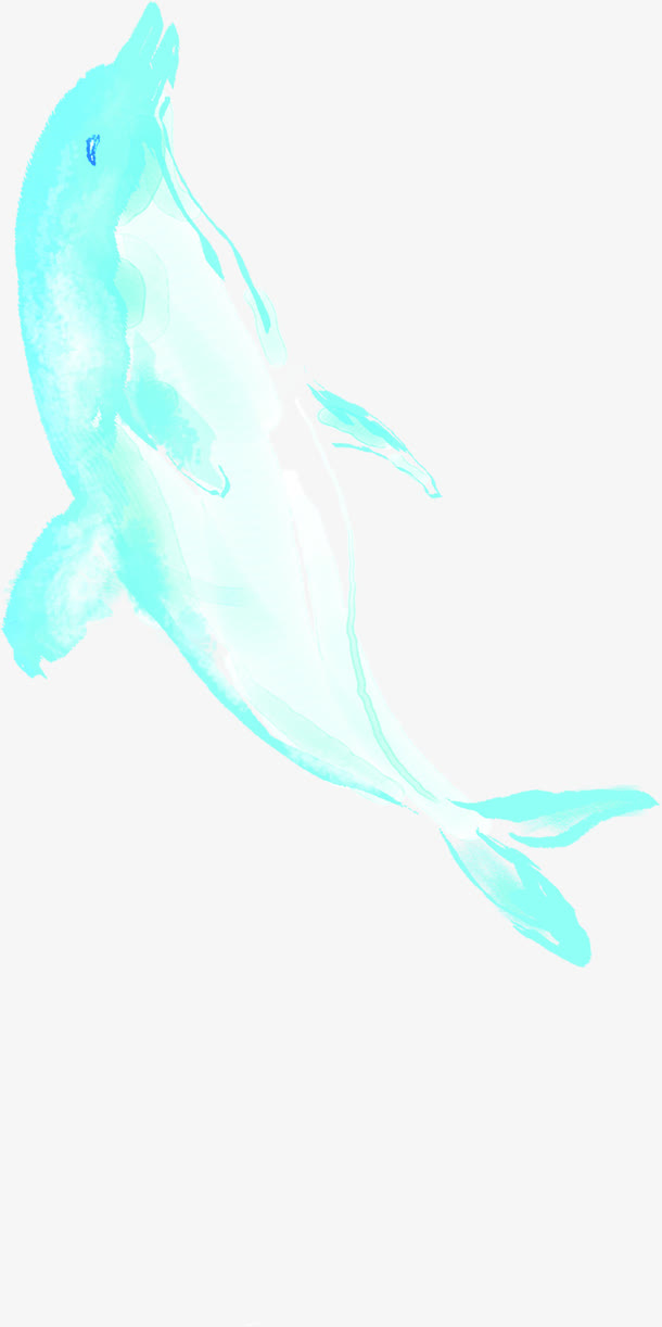 手绘蓝色卡通海底动物