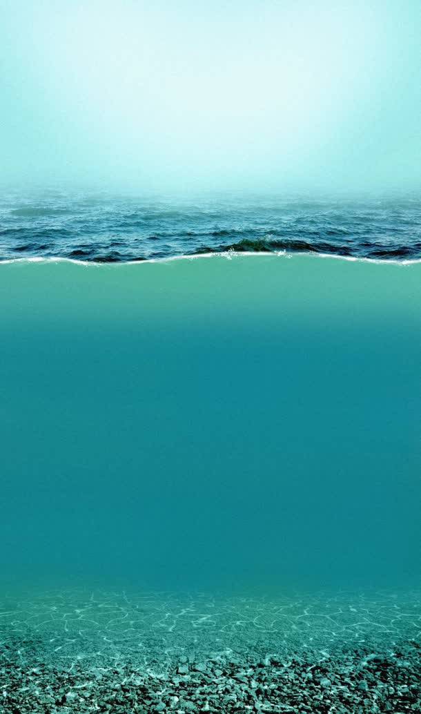 绿色波光粼粼水面水中海报背景