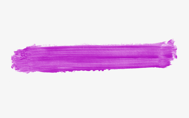 紫色手绘毛笔墨迹