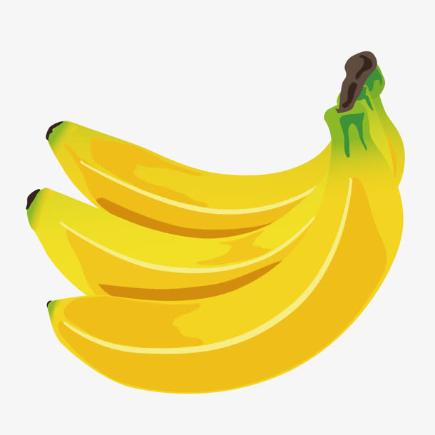 卡通手绘黄色的香蕉