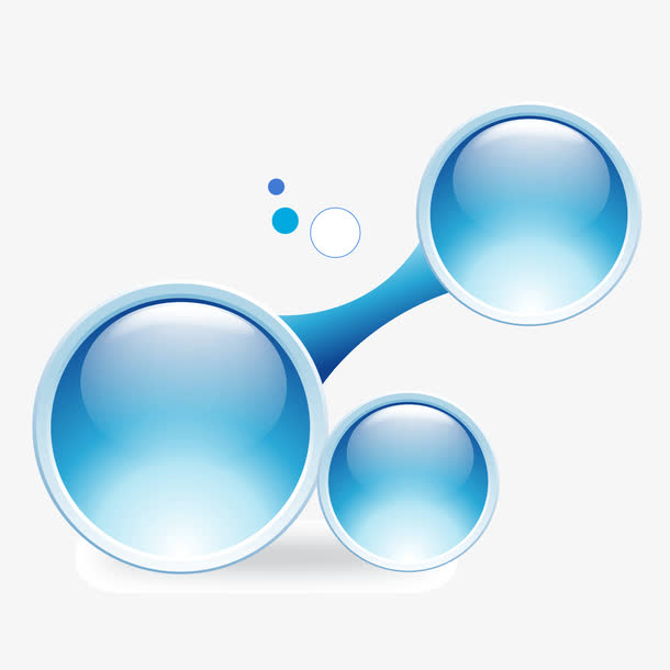 矢量分子式蓝色结构圆形