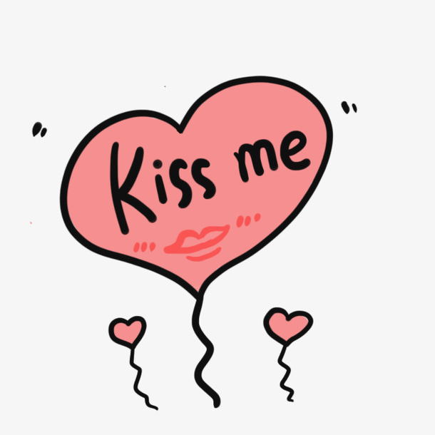 kiss me 爱心气球