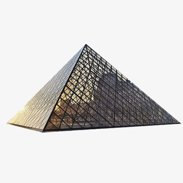 卢浮宫金字塔写实png免扣素材