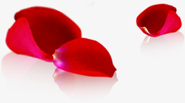 情人节高清PNG透明图片，红色鲜花花瓣节日元素，设计素材免费下载