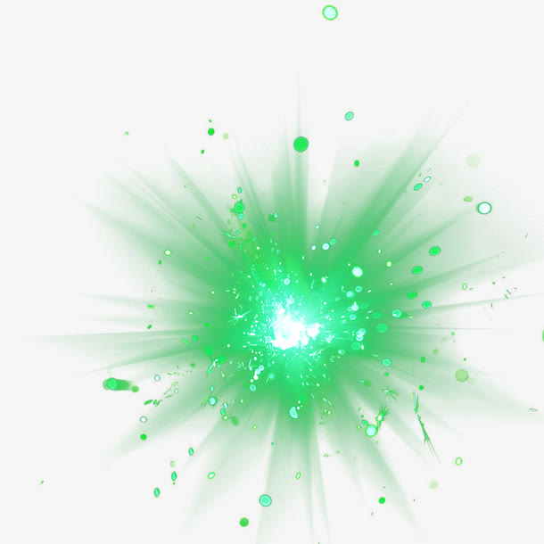 爆炸形绿光