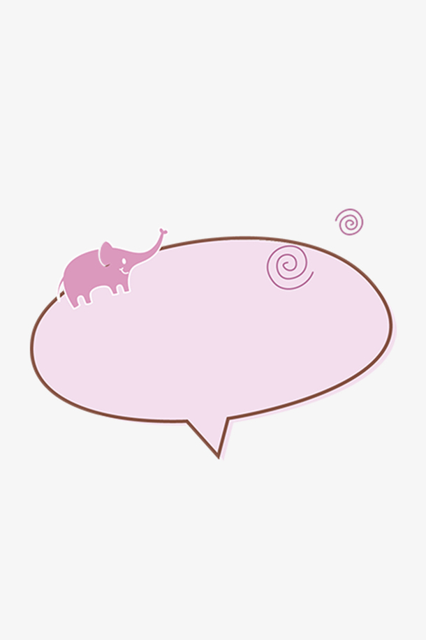 对话框会话框卡通对话框简约对话框大象