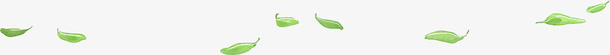 创意手绘绿色的树叶小船