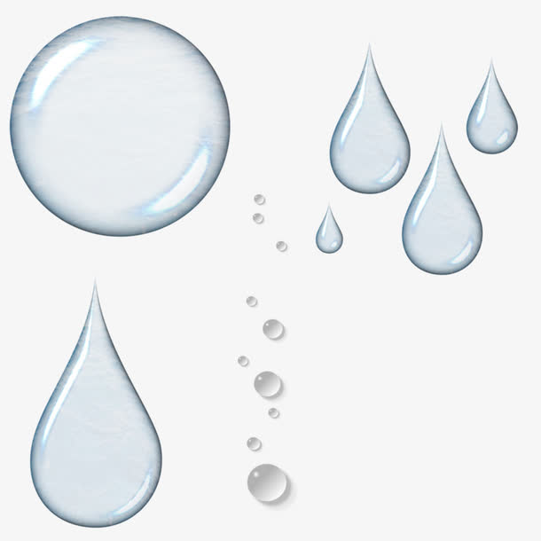 透明气泡水滴