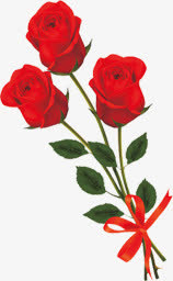 红色大气玫瑰花图片