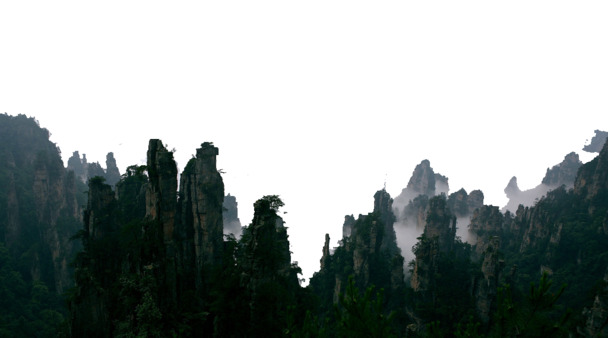 张家界山头摄影，高清PNG透明背景风景图片，设计素材免费下载