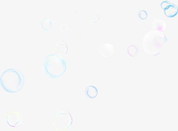 蓝色泡泡PNG透明装饰图片，高清特效设计素材下载