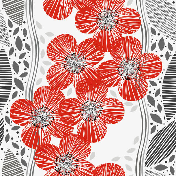 日式线条花纹